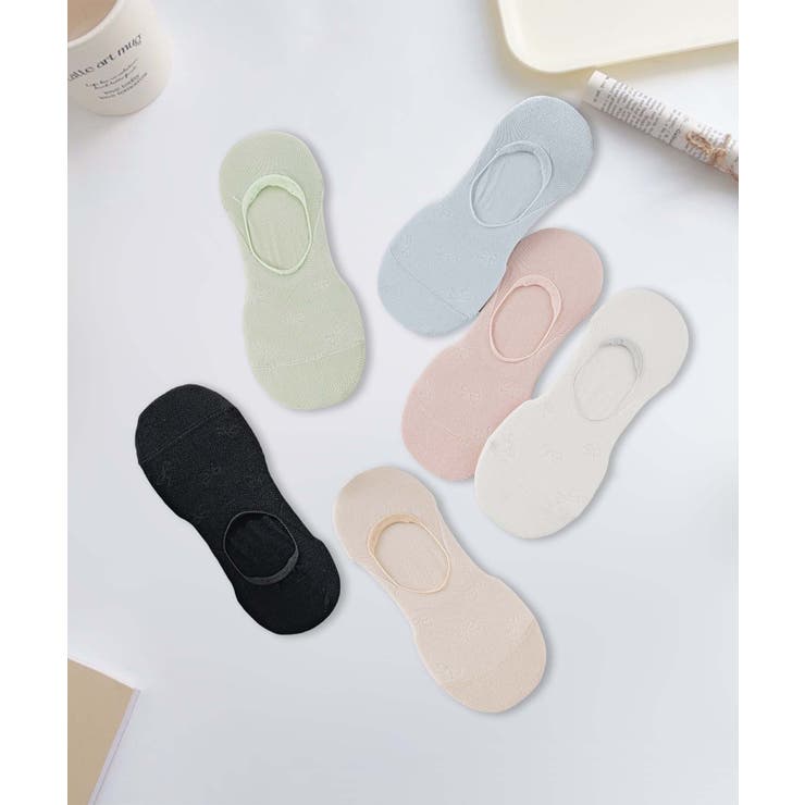 6足セット【MOSOX】レーヨン混パステルカラーカバーソックス | aimoha  | 詳細画像2 