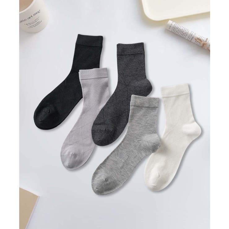 5足セット【MOSOX】シルク混モノトーンソックス | aimoha  | 詳細画像2 