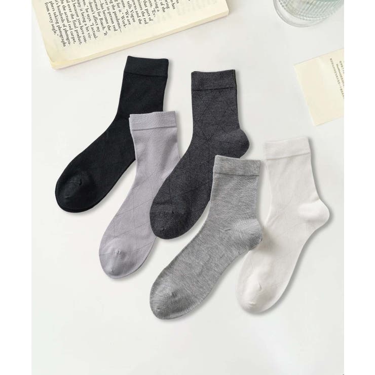 5足セット【MOSOX】シルク混モノトーンソックス | aimoha  | 詳細画像4 