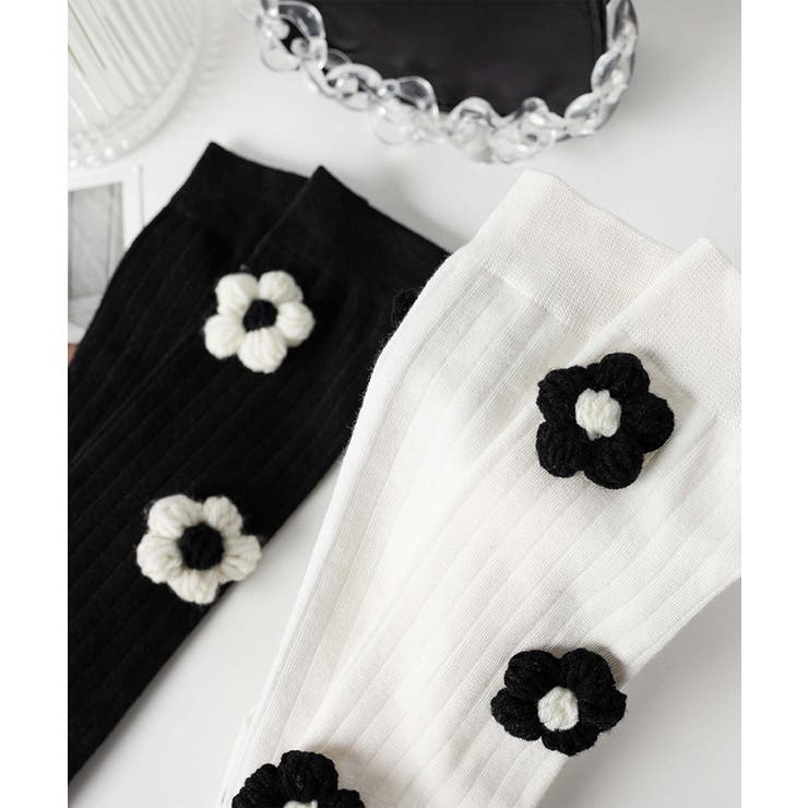 [2025 MOSOX NEW COLLECTION]3Dフラワーハイソックス | aimoha  | 詳細画像6 
