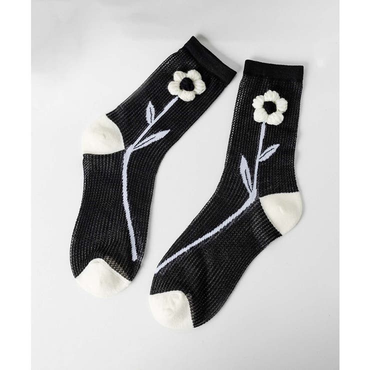 2足セット メッシュフラワーソックス | aimoha  | 詳細画像17 