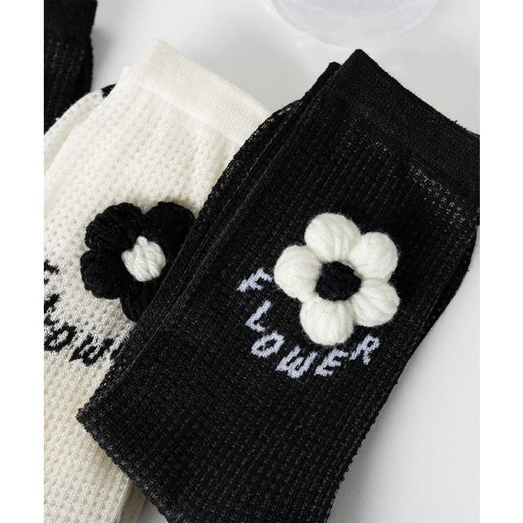 2足セット メッシュフラワーソックス | aimoha  | 詳細画像13 