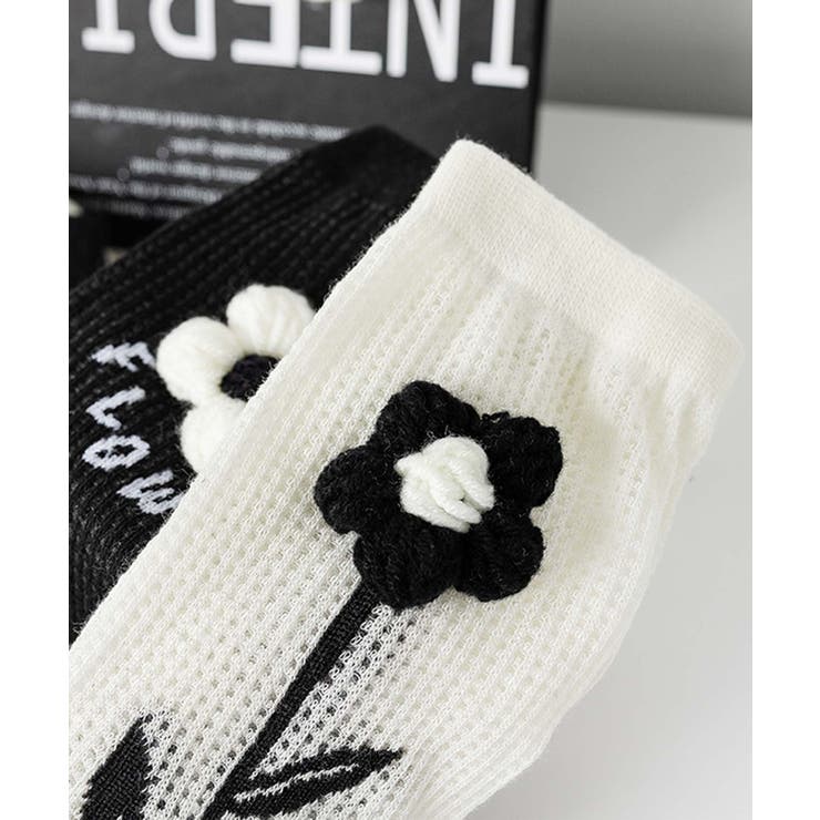 2足セット メッシュフラワーソックス | aimoha  | 詳細画像8 