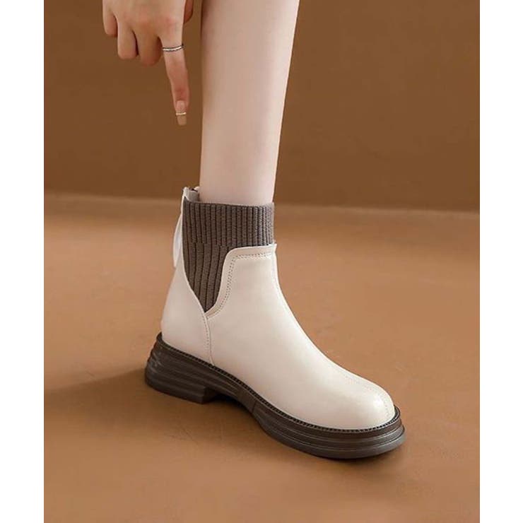 ホワイト | [2025SS SHOES 365 NEW] ローヒールブーツ | aimoha 