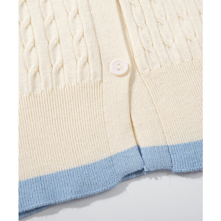 HOOK for girls 刺繍ワンポイント フレンチガーリーカーディガン | HOOK | 詳細画像21 