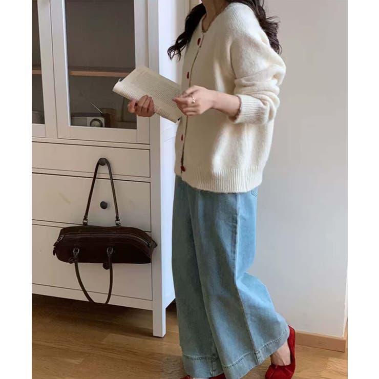 ハートボタンモコモコニットカーディガン | aimoha  | 詳細画像17 