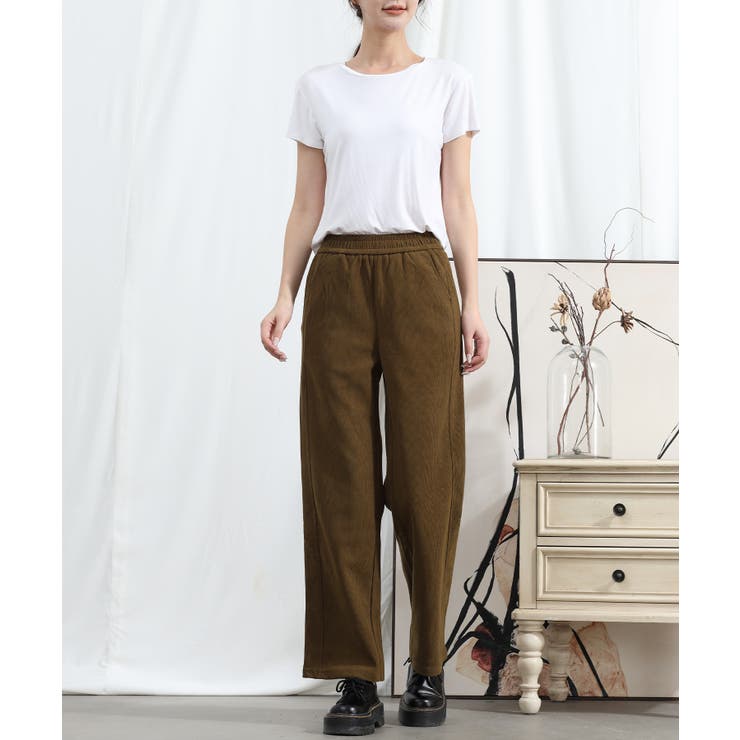 【Aimoha】ウエストゴムストレートパンツ | aimoha  | 詳細画像10 