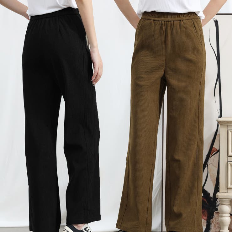 【Aimoha】ウエストゴムストレートパンツ | aimoha  | 詳細画像1 