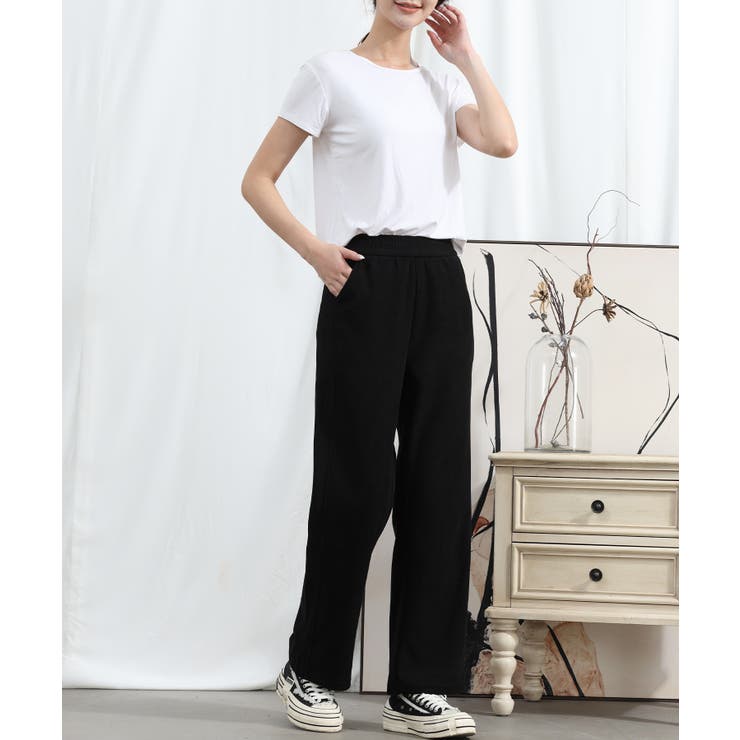 【Aimoha】ウエストゴムストレートパンツ | aimoha  | 詳細画像3 