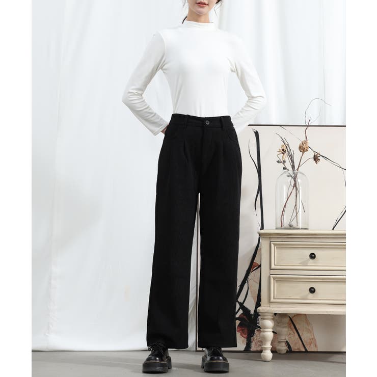 【Aimoha】タック入りストレートパンツ | aimoha  | 詳細画像2 