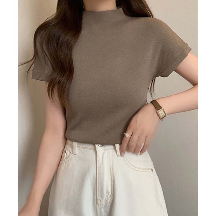 ボトルネックフィットTシャツ【SS】 | aimoha  | 詳細画像5 