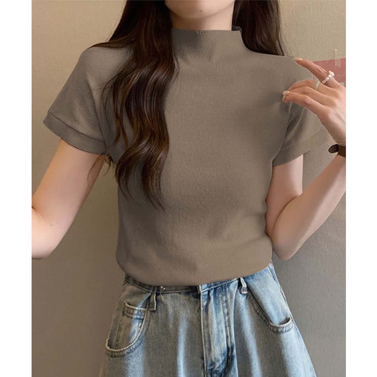 ボトルネックフィットTシャツ【SS】 | aimoha  | 詳細画像7 