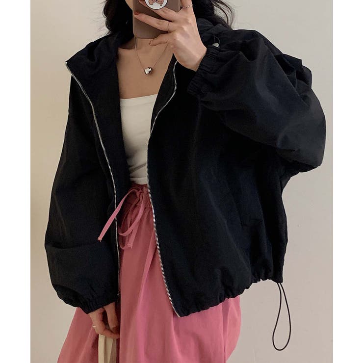 ナイロンフーディーショートジャケット | aimoha  | 詳細画像10