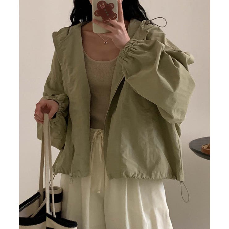 ナイロンフーディーショートジャケット | aimoha  | 詳細画像11