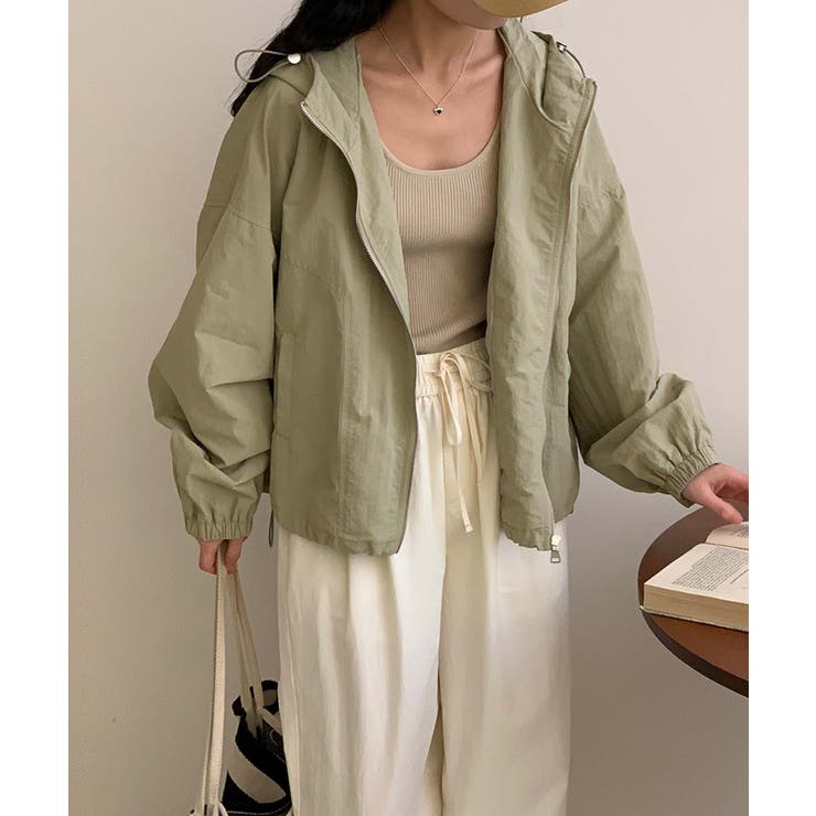 ナイロンフーディーショートジャケット | aimoha  | 詳細画像12