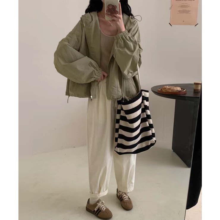 ナイロンフーディーショートジャケット | aimoha  | 詳細画像13