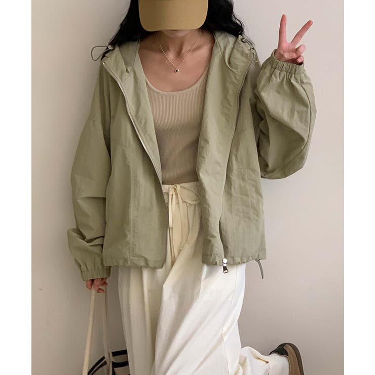 ナイロンフーディーショートジャケット | aimoha  | 詳細画像15