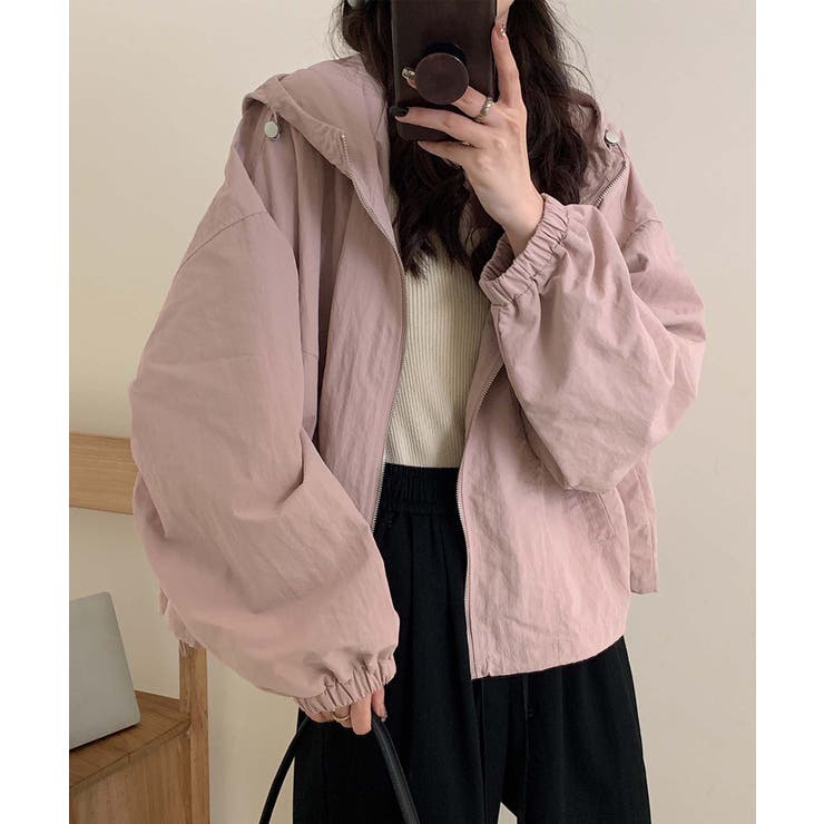 ナイロンフーディーショートジャケット | aimoha  | 詳細画像19