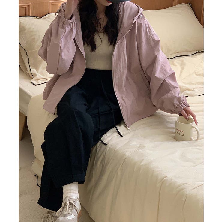 ナイロンフーディーショートジャケット | aimoha  | 詳細画像21