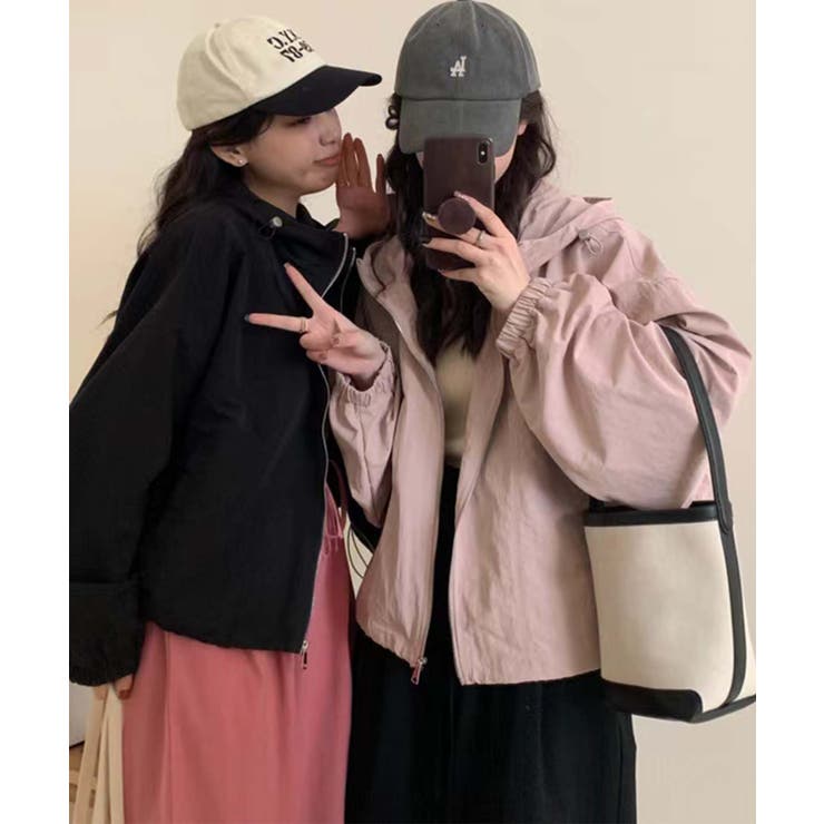 ナイロンフーディーショートジャケット | aimoha  | 詳細画像22