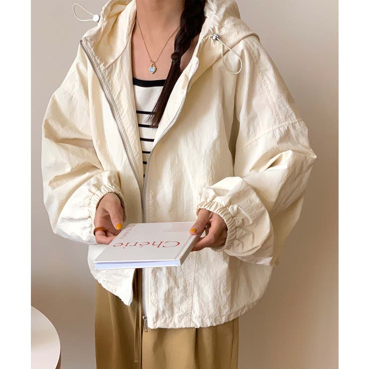 ナイロンフーディーショートジャケット | aimoha  | 詳細画像2