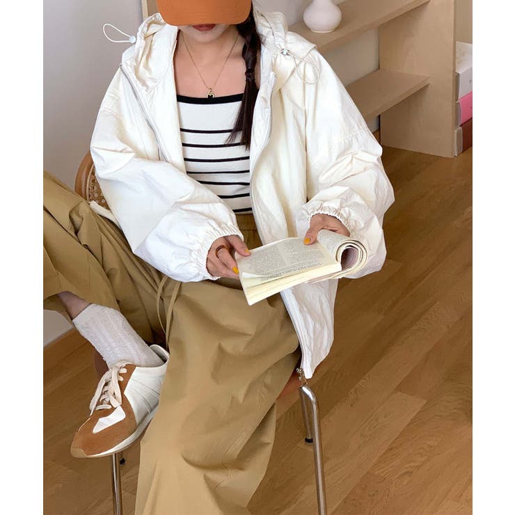 ナイロンフーディーショートジャケット | aimoha  | 詳細画像3