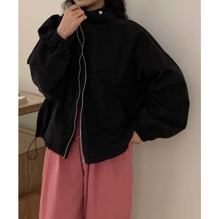 ナイロンフーディーショートジャケット | aimoha  | 詳細画像7