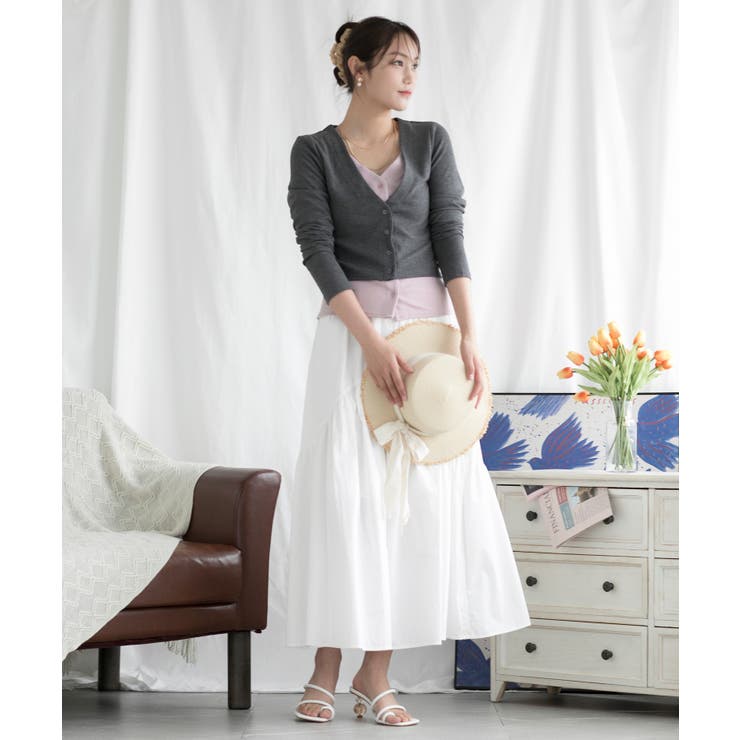 重ね着風カーディガン | aimoha  | 詳細画像8 