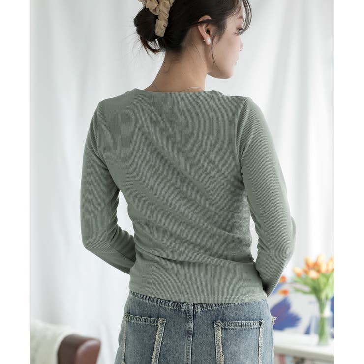 重ね着風カーディガン | aimoha  | 詳細画像5 