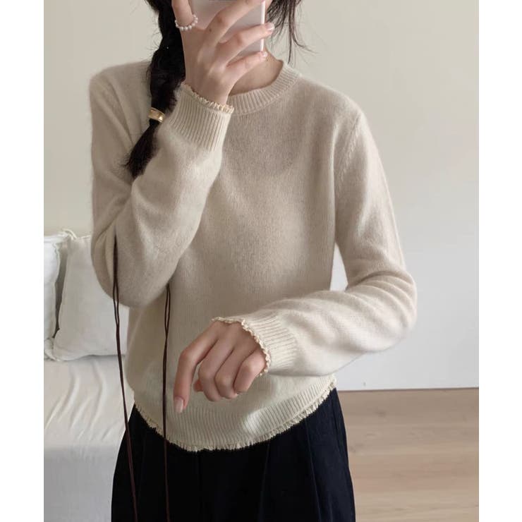 プレミアムアふわもこニットトップス【AW】[品番：XT000011665 