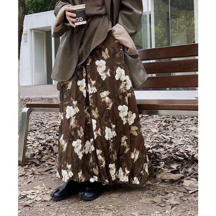 Vivienne Tam 花柄刺繍 ロングフレアスカート ダークブラウン 楽天市場