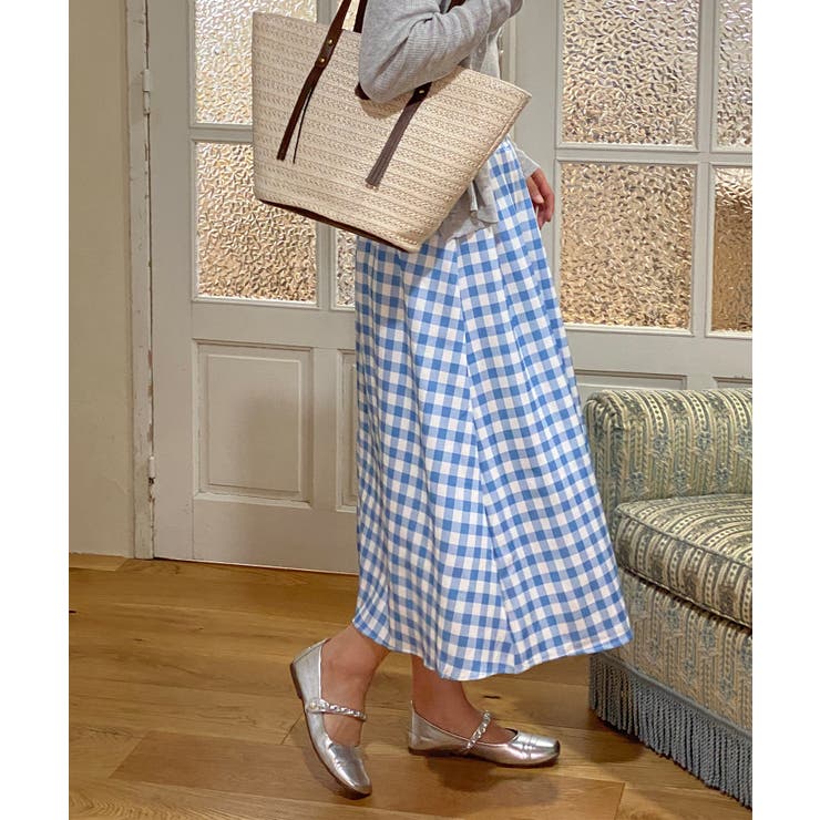 青白チェック柄スカート【SS】 | aimoha  | 詳細画像9 