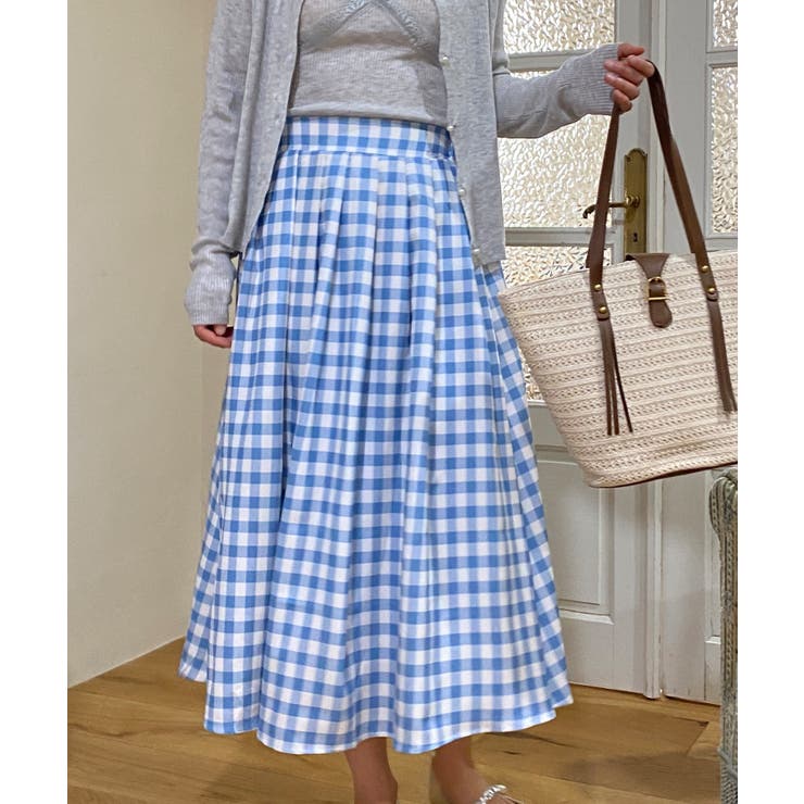 青白チェック柄スカート【SS】 | aimoha  | 詳細画像15 