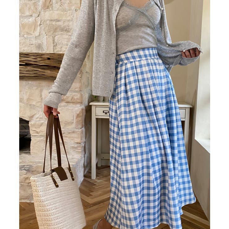 青白チェック柄スカート【SS】 | aimoha  | 詳細画像28 