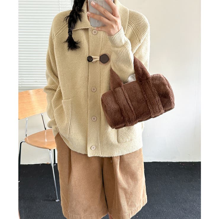 モカ | もこもこミニボストンバッグ【AW】 | aimoha 