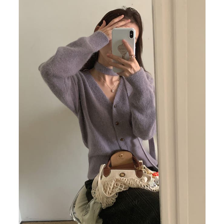 ストール付きフェミニンカーディガン【AW】 | aimoha  | 詳細画像7 