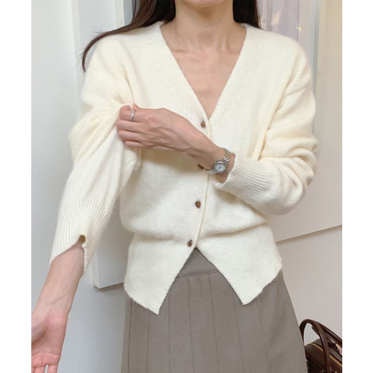 ストール付きフェミニンカーディガン【AW】 | aimoha  | 詳細画像10 
