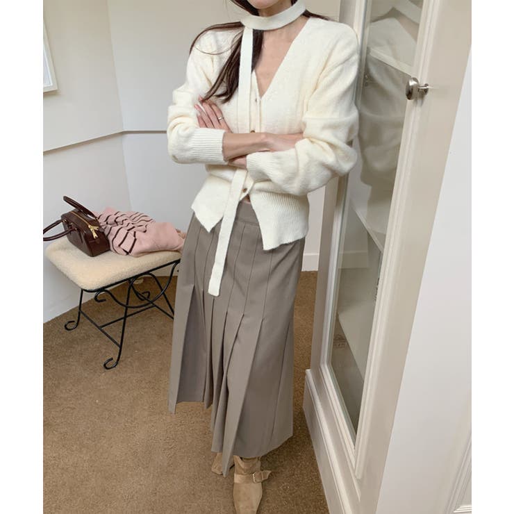 ストール付きフェミニンカーディガン【AW】 | aimoha  | 詳細画像14 