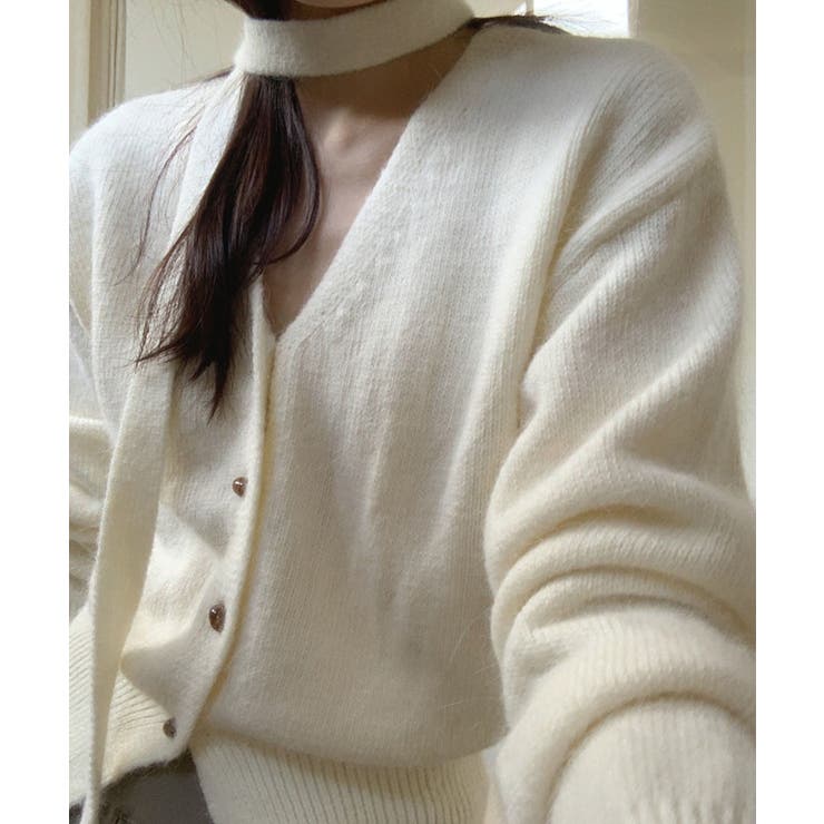 ストール付きフェミニンカーディガン【AW】 | aimoha  | 詳細画像17 