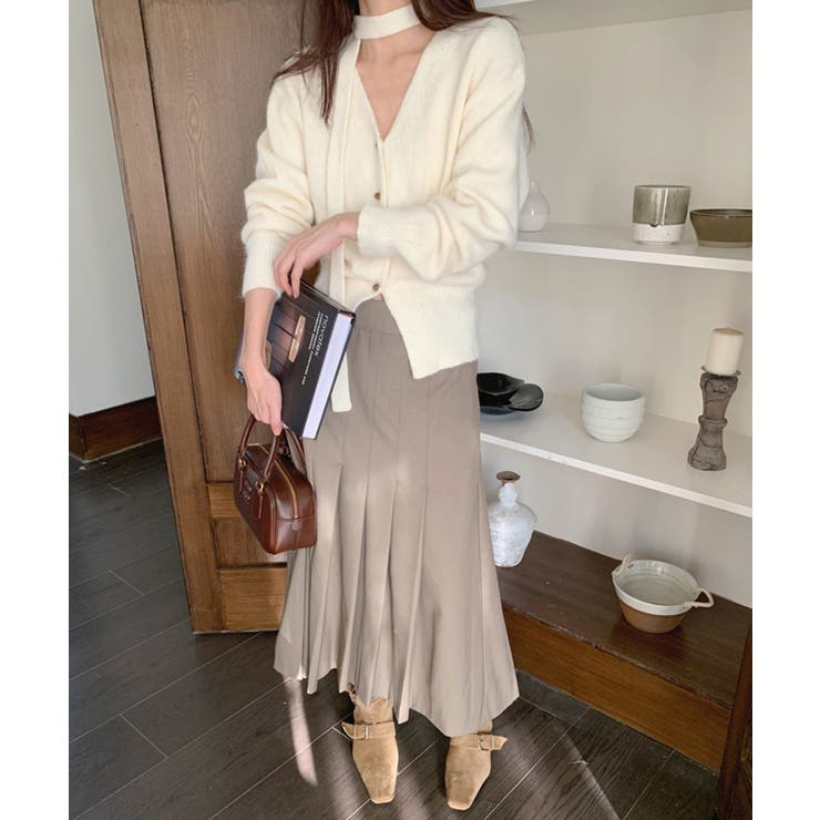 ストール付きフェミニンカーディガン【AW】 | aimoha  | 詳細画像23 