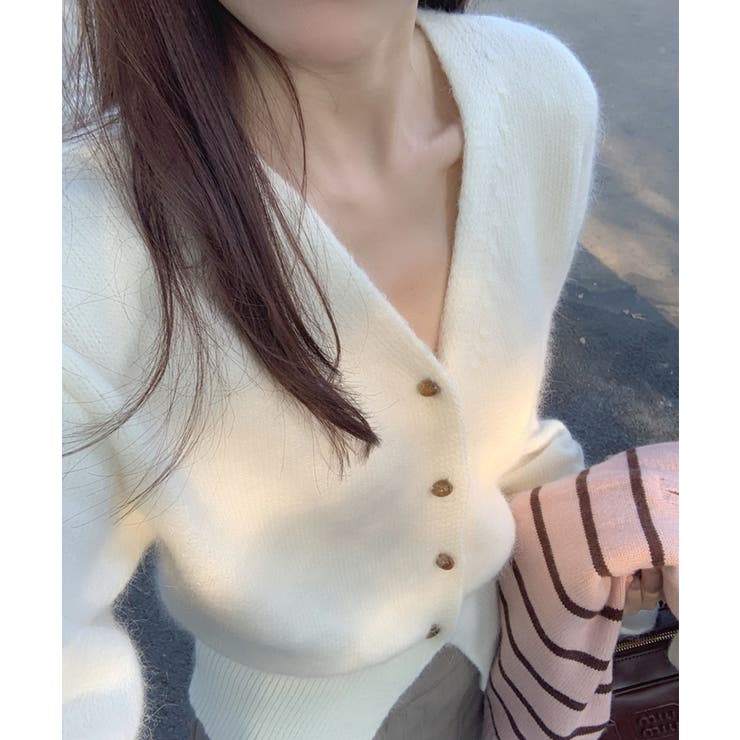 ストール付きフェミニンカーディガン【AW】 | aimoha  | 詳細画像26 