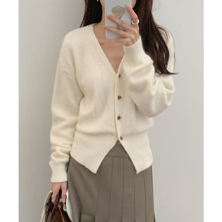 ストール付きフェミニンカーディガン【AW】 | aimoha  | 詳細画像27 