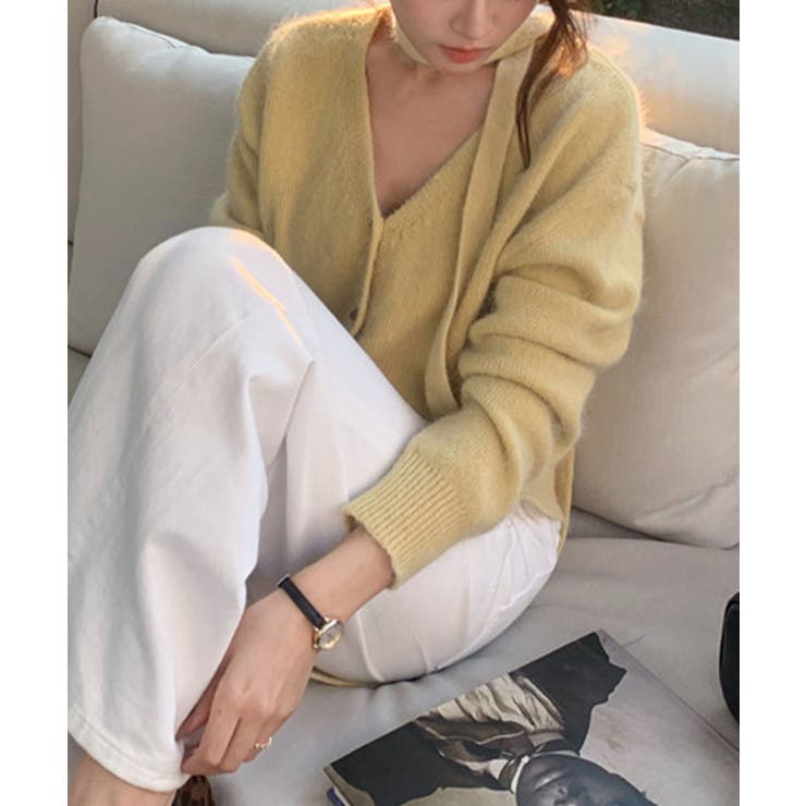 ストール付きフェミニンカーディガン【AW】 | aimoha  | 詳細画像35 