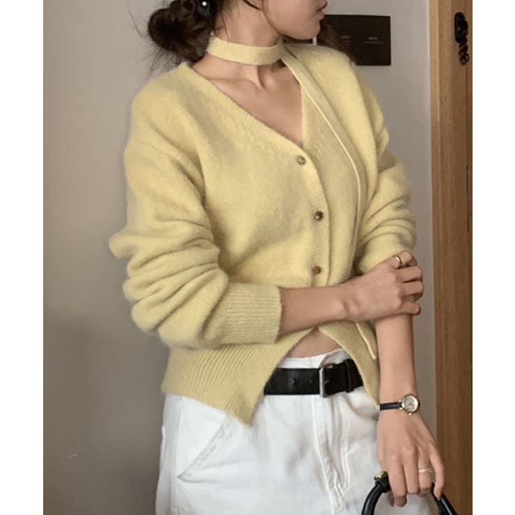 ストール付きフェミニンカーディガン【AW】 | aimoha  | 詳細画像36 