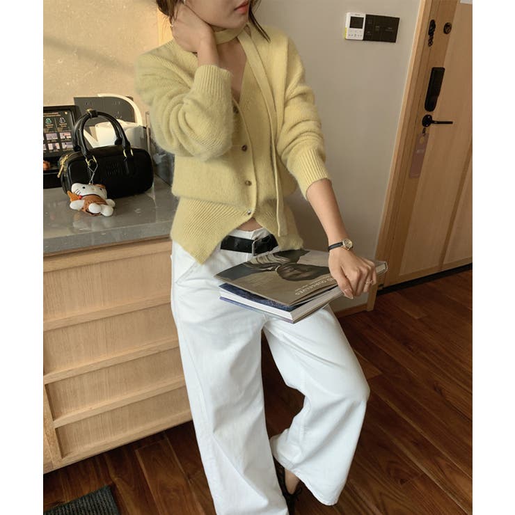 ストール付きフェミニンカーディガン【AW】 | aimoha  | 詳細画像39 