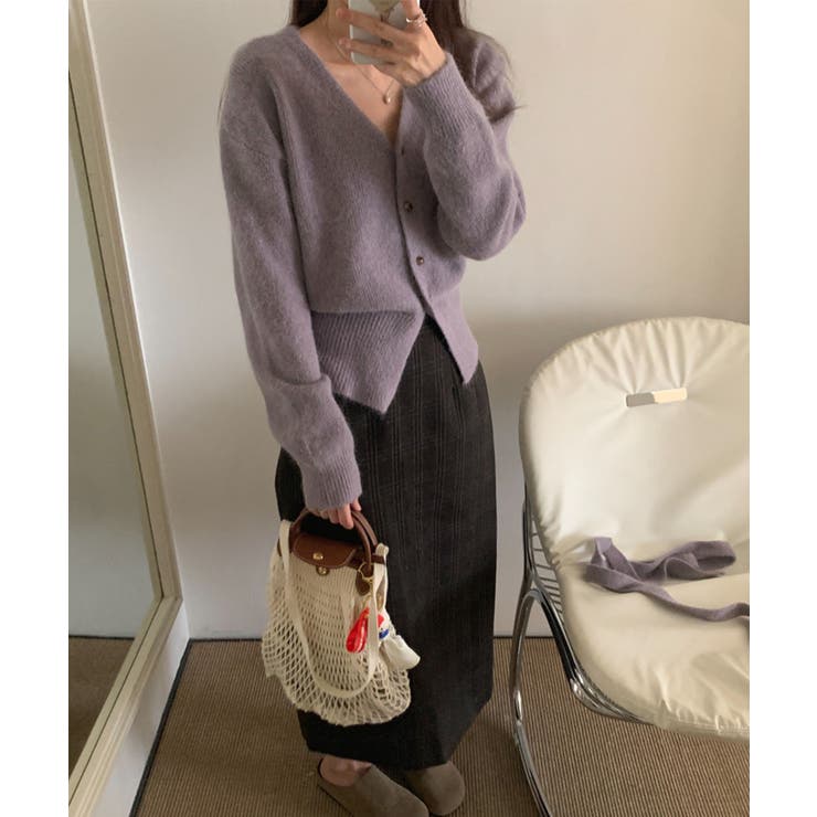 ストール付きフェミニンカーディガン【AW】 | aimoha  | 詳細画像3 