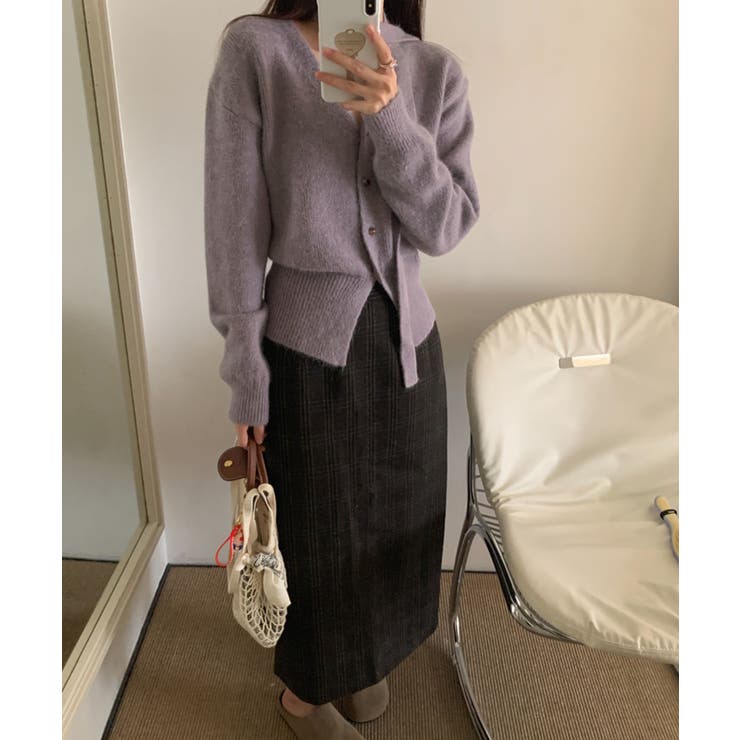 ストール付きフェミニンカーディガン【AW】 | aimoha  | 詳細画像5 