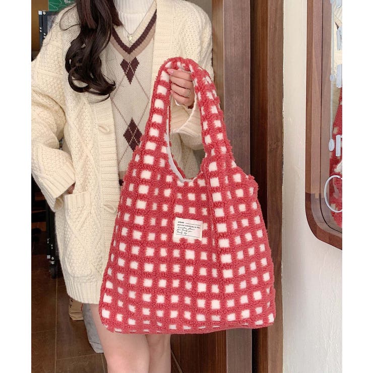 レッド | モコモコトートバッグ | aimoha 