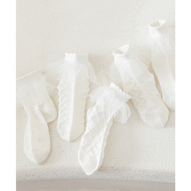 【mosox】レース付けキッズソックス5点セット | aimoha kids | 詳細画像1 