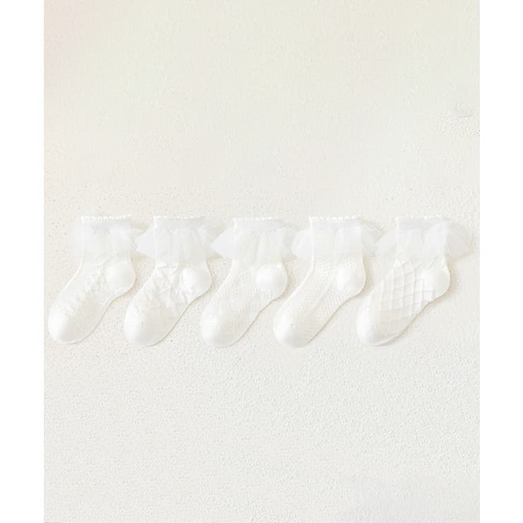 【mosox】レース付けキッズソックス5点セット | aimoha kids | 詳細画像7 
